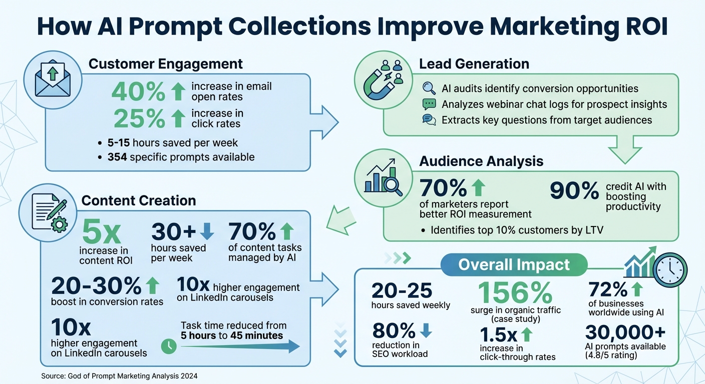 AI Prompt Collections Marketing ROI Statistics and Time Savings