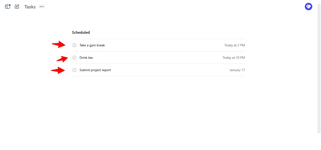 View All Tasks