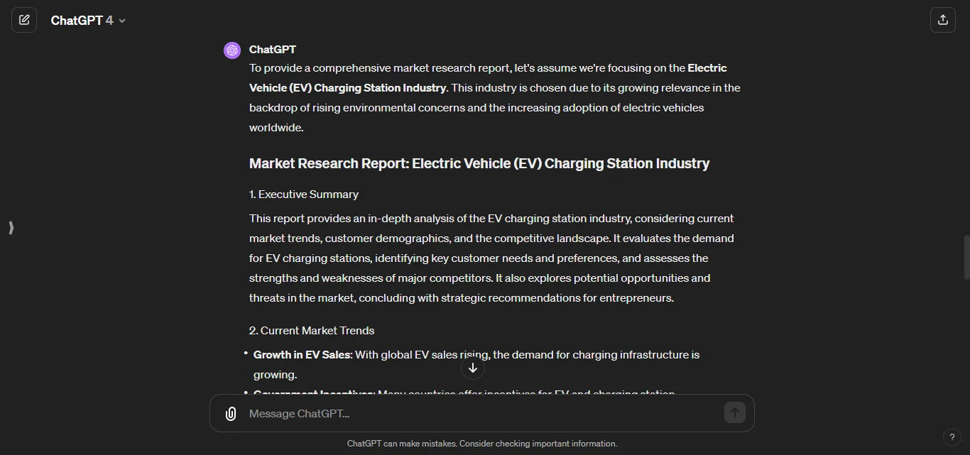 Market research for entrepreneurs chatgpt prompt