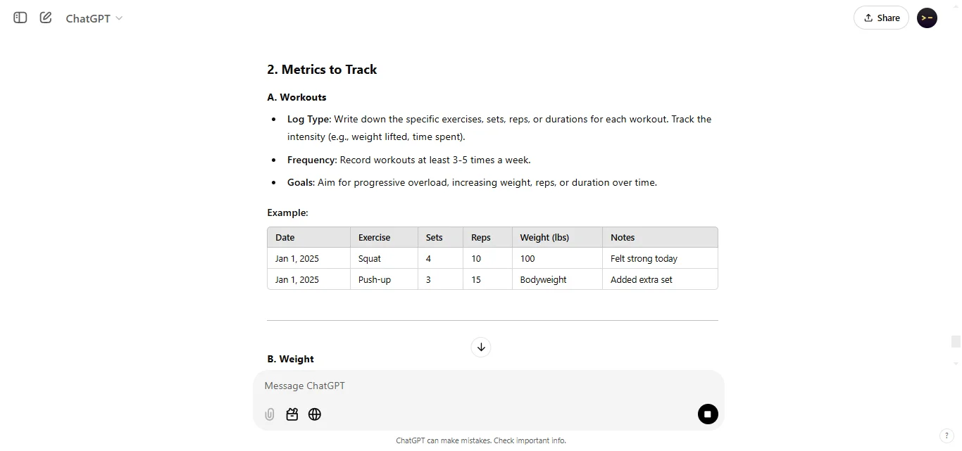 Create a System for Tracking Fitness Progress