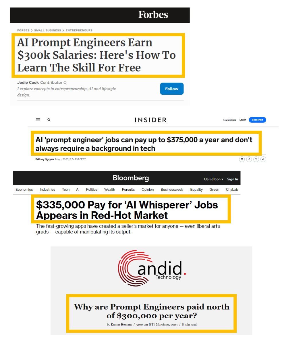 Prompt Engineers Get Up To $300,000 Salaries As Widely Seen in Mass Media Articles