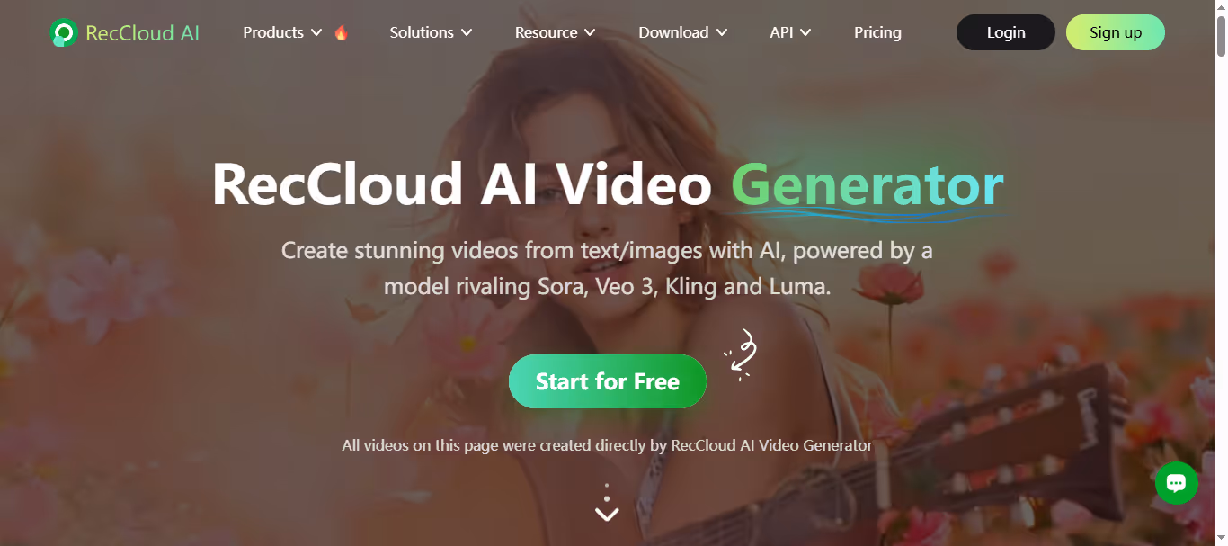 4. RecCloud AI Video Generator