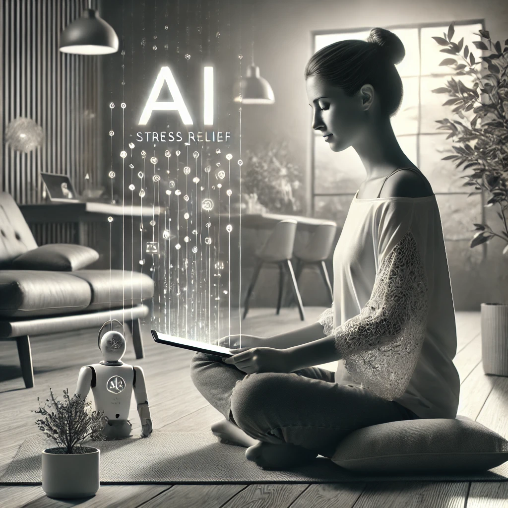 Student using AI for Stress Relief