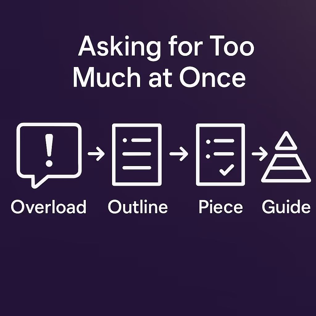 5. Asking for Too Much at Once