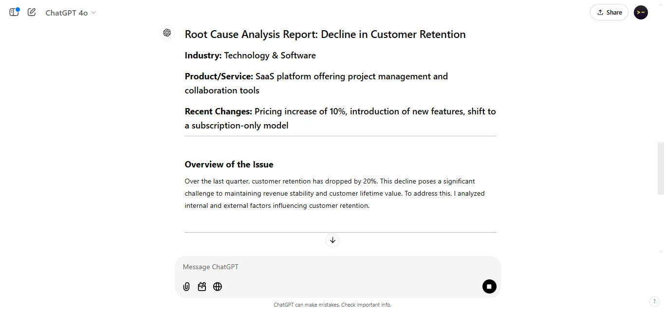 Identifying the Root Cause of a Problem